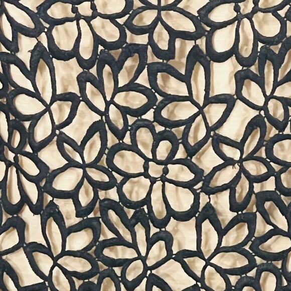 Lela Rose for Target Lace Tank Top Black Champagne Floral Retro Glam Small - Picture 6 of 10